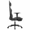 Gaming Chair with Massage Function and Footrest Black and Camouflage Artificial Leather