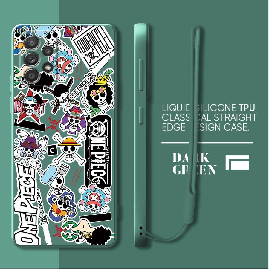 

Phone Cover Case for Samsung Galaxy A53 A06 A20s A03 A05 A02s A04 A71 A73 A30s A50 A56 Cartoon One Piece Retro Logo Galaxy A56 5G