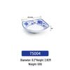 Plat à goûter en porcelaine mélamine bleue et blanche