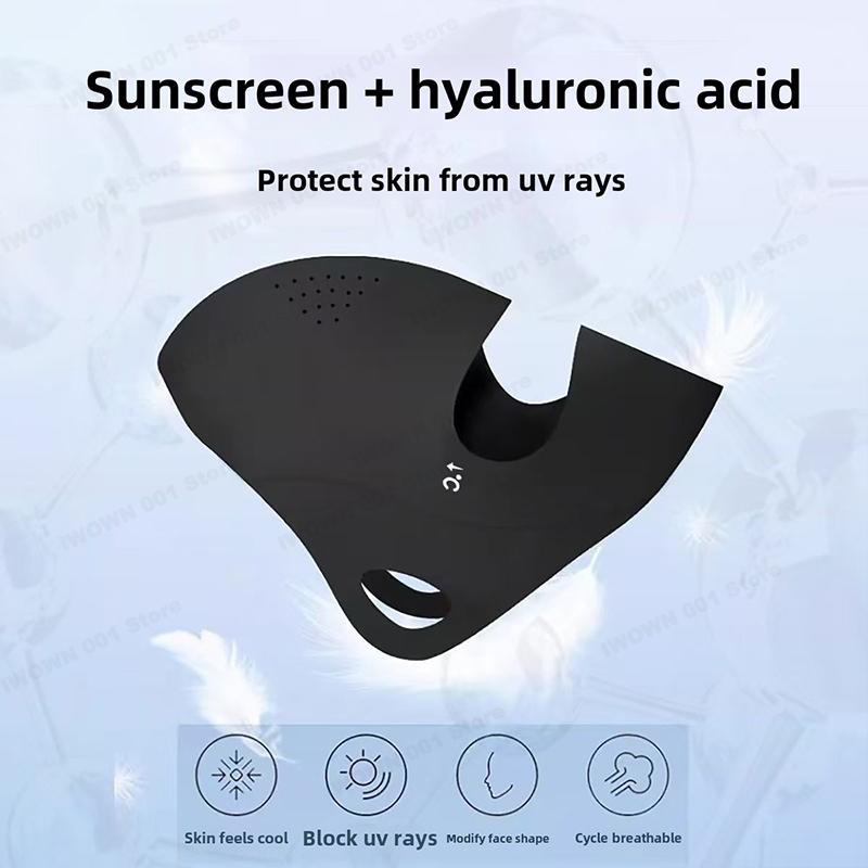 Sommar Isilke Ansiktsmask UV Solskydd Justerbar Andningsbar för Cykling Löpning Jakt Sportmask Unisex