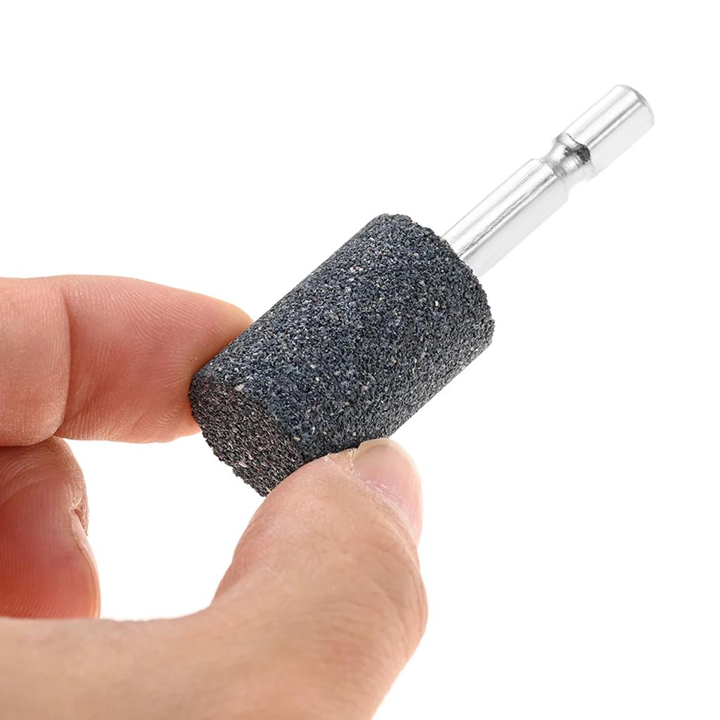 10Pcs 20mm Aluminum Oxide Mounted Grinding Stones Rotary Grinding Bits 1/4" Hex Shank for Electric Rotary Tools Drill Grinder