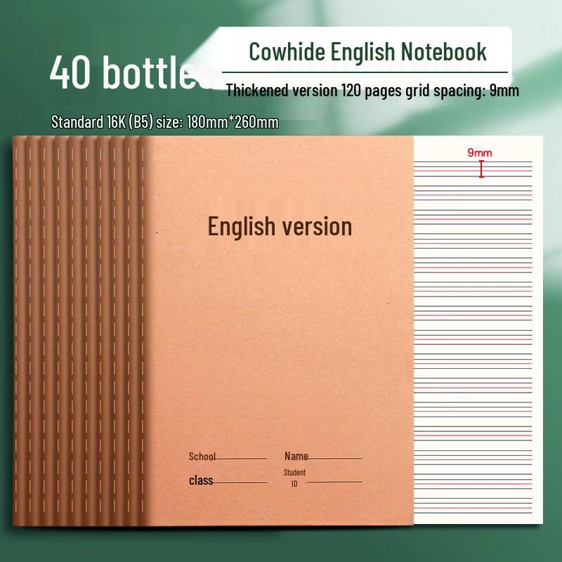 3rd Grade English & Math Composition Workbook for Primary & Junior High Students with Pen