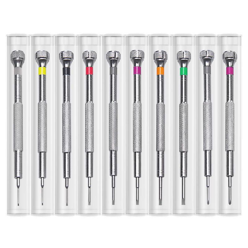 

Набор прецизионных отверток из нержавеющей стали с плоскими и крестообразными наконечниками для часов, очков и мобильных телефонов Red 1.2 Phillips