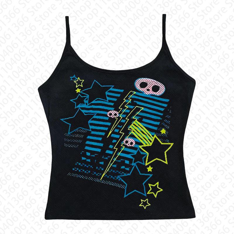 Camisetas para Bebé Tops Y2k Chica Anime Basura Y2k 2000s Emo Camisetas para Mujer Ropa Estética Ropa de Mujer Gótico 90s Ropa Vintage