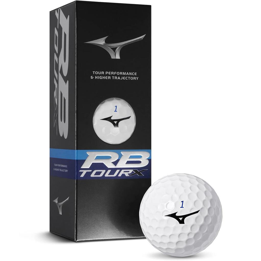 MIZUNO RB TOUR Series Golf Balls with Axial Flow Tour Performance Compatible with Head Speeds of and Soft Construction Dimples, Balls, 38m/s Over,