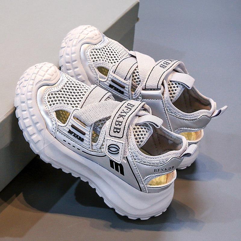Summer Kids Princess Sneakers Fashion Dad Sandals Girls Mesh Soft Sole Sports Sandals