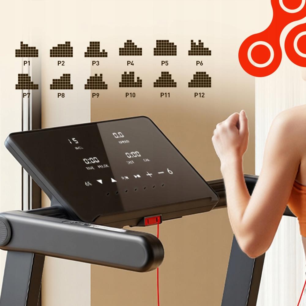 Bieżnia Elektryczna Składana Domowa Z LED App Dla 150kg 1-16 Km/h Do 1-18%