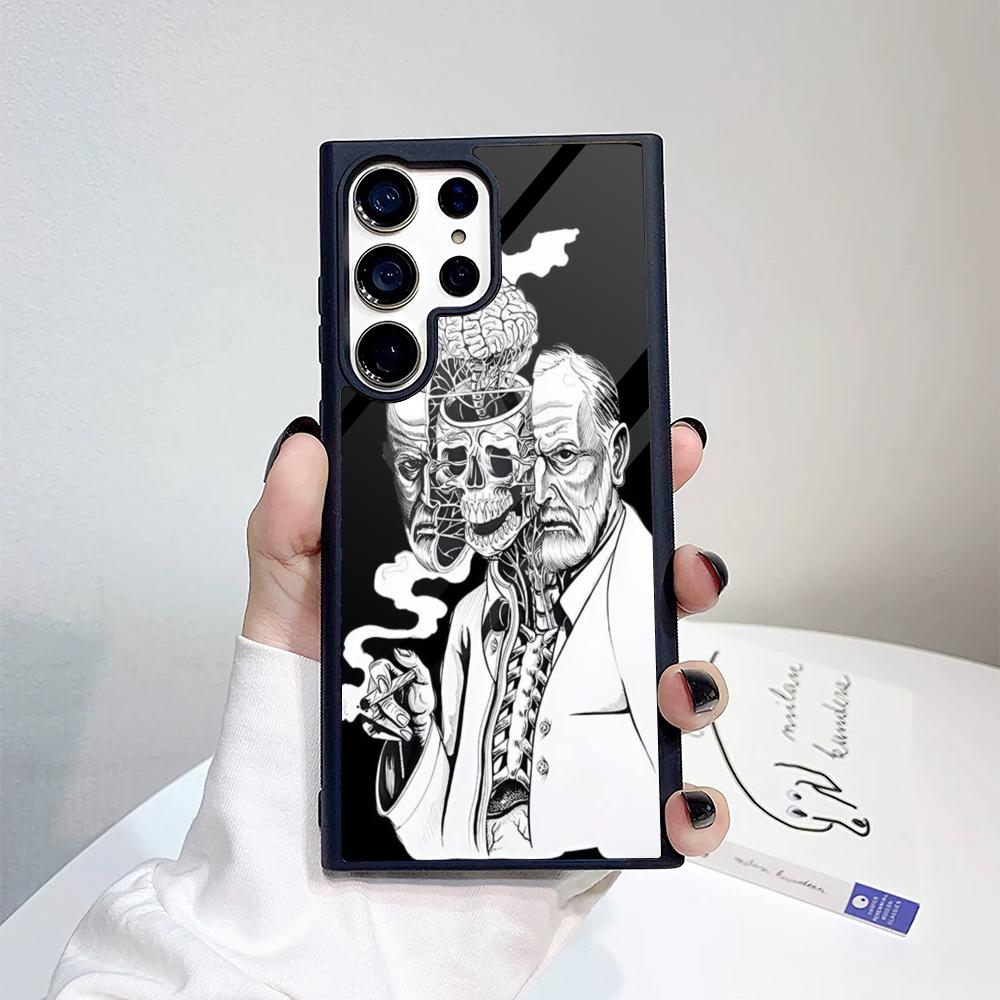 Sigmund Freud Phone Case For Samsung Galaxy S26 S25 S24 S23 S22 S21 S20 FE Edge Pro Plus Ultra PC+TPU Cover