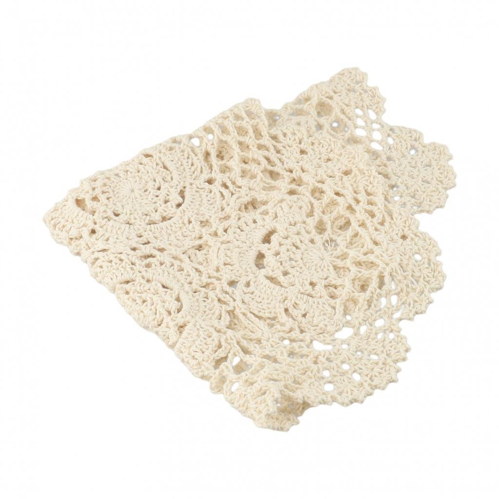 Placemat Home Decoration Oval Vintage Hand Crochet Cotton Lace Doilies