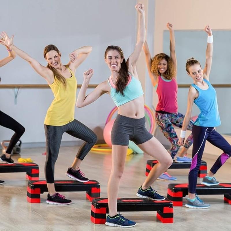 Household Cardio Fitness Training Equipment Height Adjustable Aerobic Stepper Gym Anti-slip Exercise Step Block Board