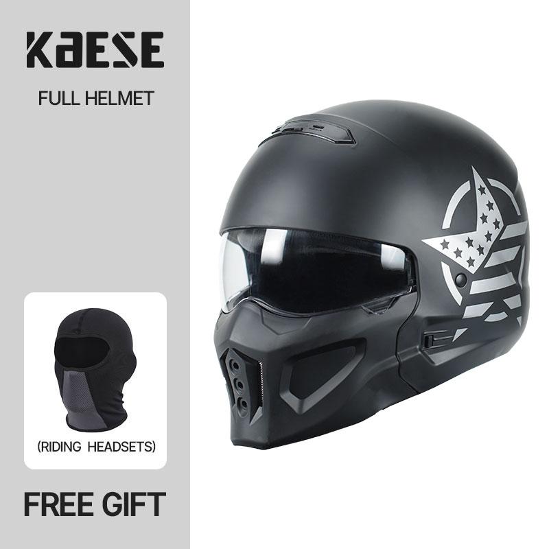 Classic Style Matt Black Scorpion Helmet Detachable Multi-purpose Combination Motorcycle Locomotive Capacete De Moto Masculino