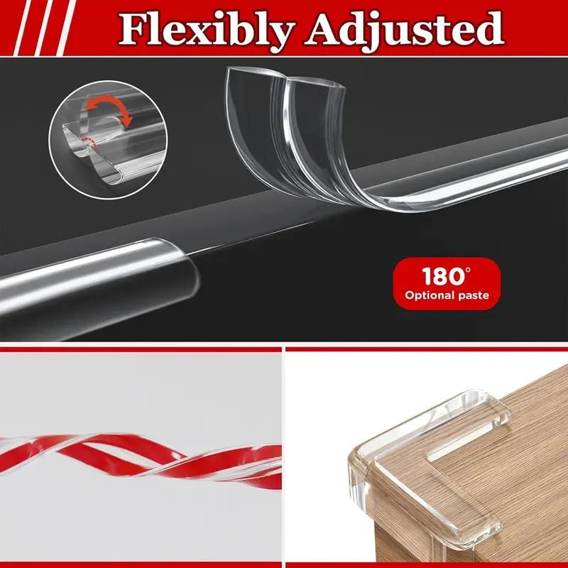 1PC 1m/2m/3meters W Type Anti-bump Strip Coffee Table Anti-bump Protection Strip Transparent Household Bumpers