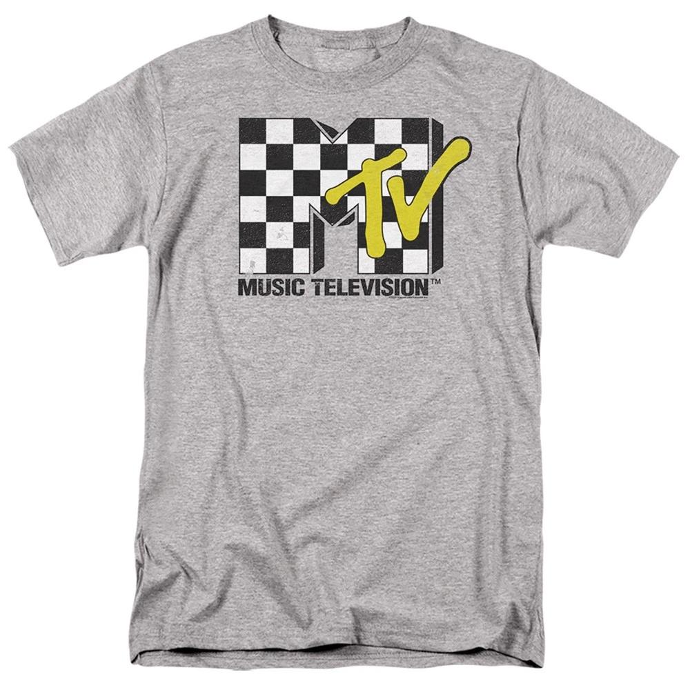 MTV - Checker Board Logo - Unisex Short Sleeve Children s T-shirt - Gray 100