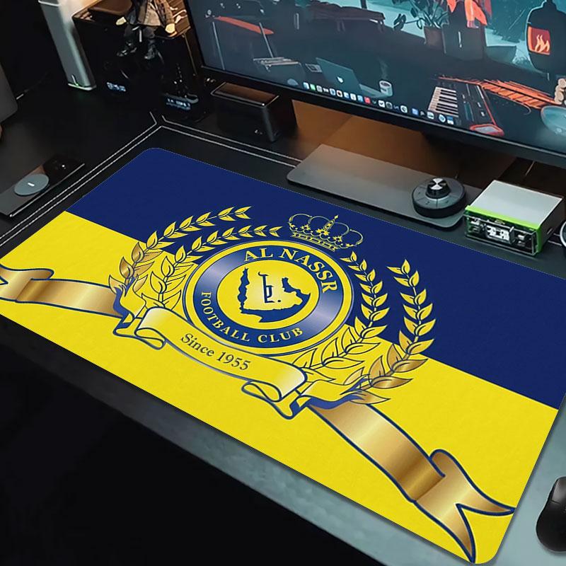 Al-Nassr Large Size Mouse Pad Large Gaming Table Cushion Non-slip Laptop Tablet Big Mousepad XXL Mat Mini PC Playmat With Lock edge