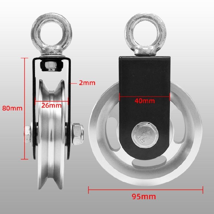 Seilrollenrad, Aluminium-Seilrollen, Fitness-Seilzug, Aluminium-Rolle