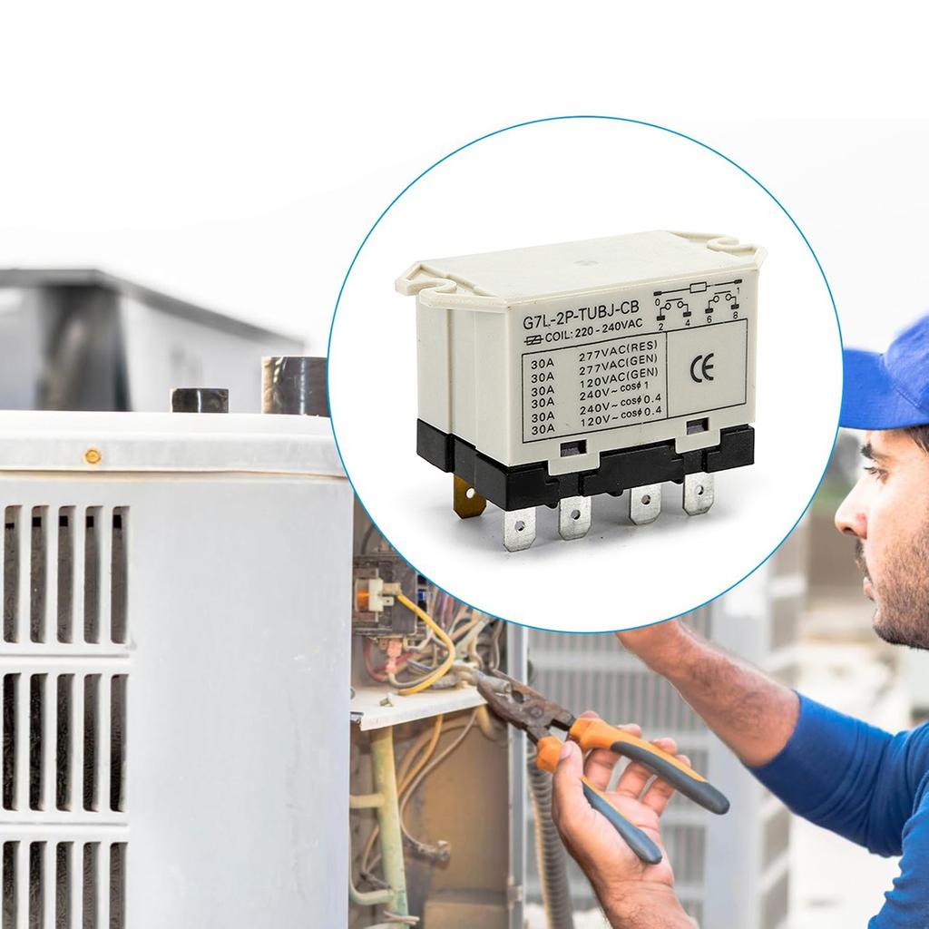 Upgrades Relay with Test Button Quick Connect Terminals Flame Resistant for HVAC Industrial Machinery & Lighting Control