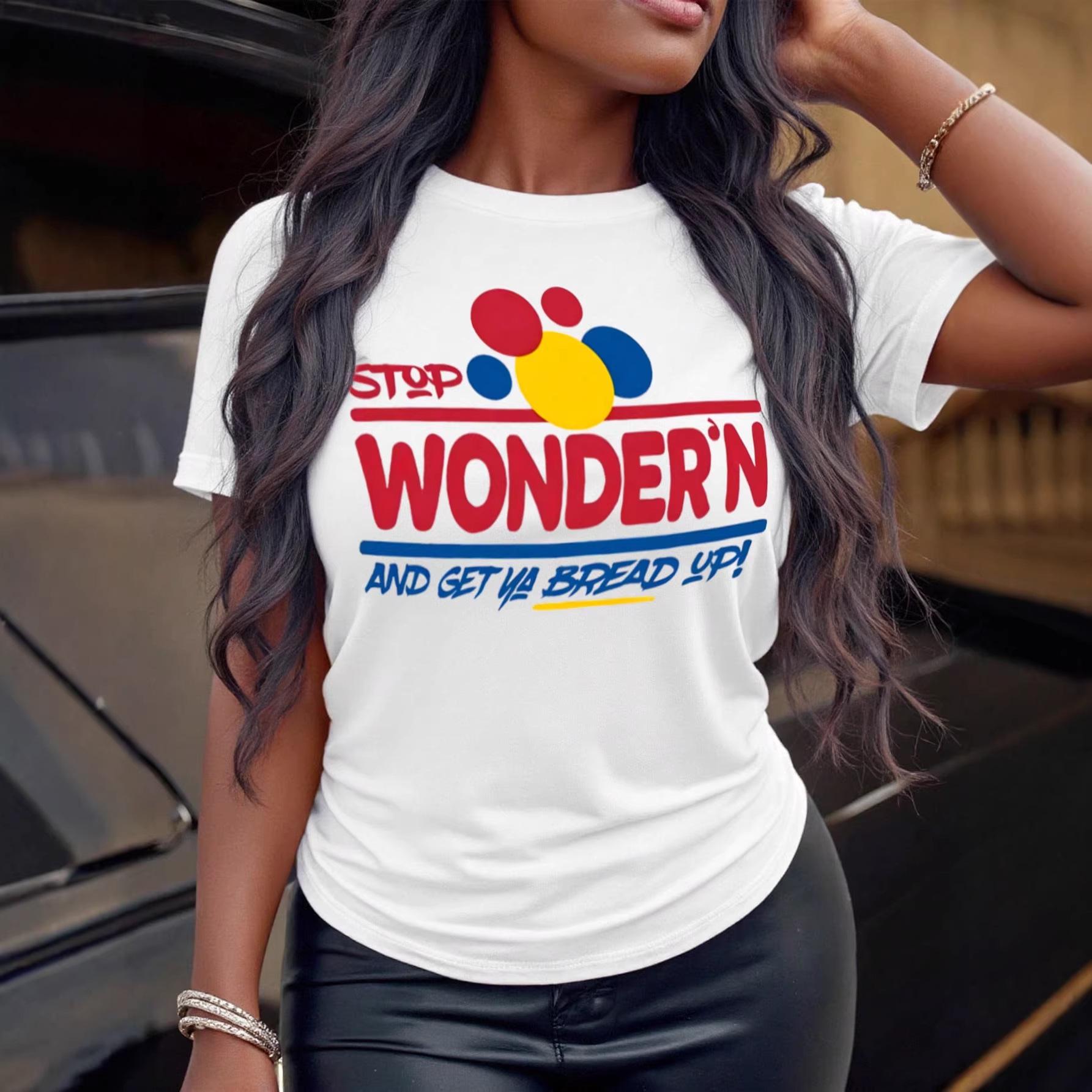 Trendy Street Style Slogan Print Women s Color Block Loose Fit T-Shirt Extra Large белый