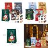 Paper Christmas Decor Bags With Santa Claus Gingerbread Man Print For Daily