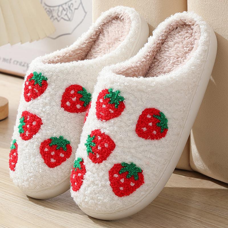 Slippers cotton slippers women winter christmas halloween cotton mop indoor home plush warm cotton slippers