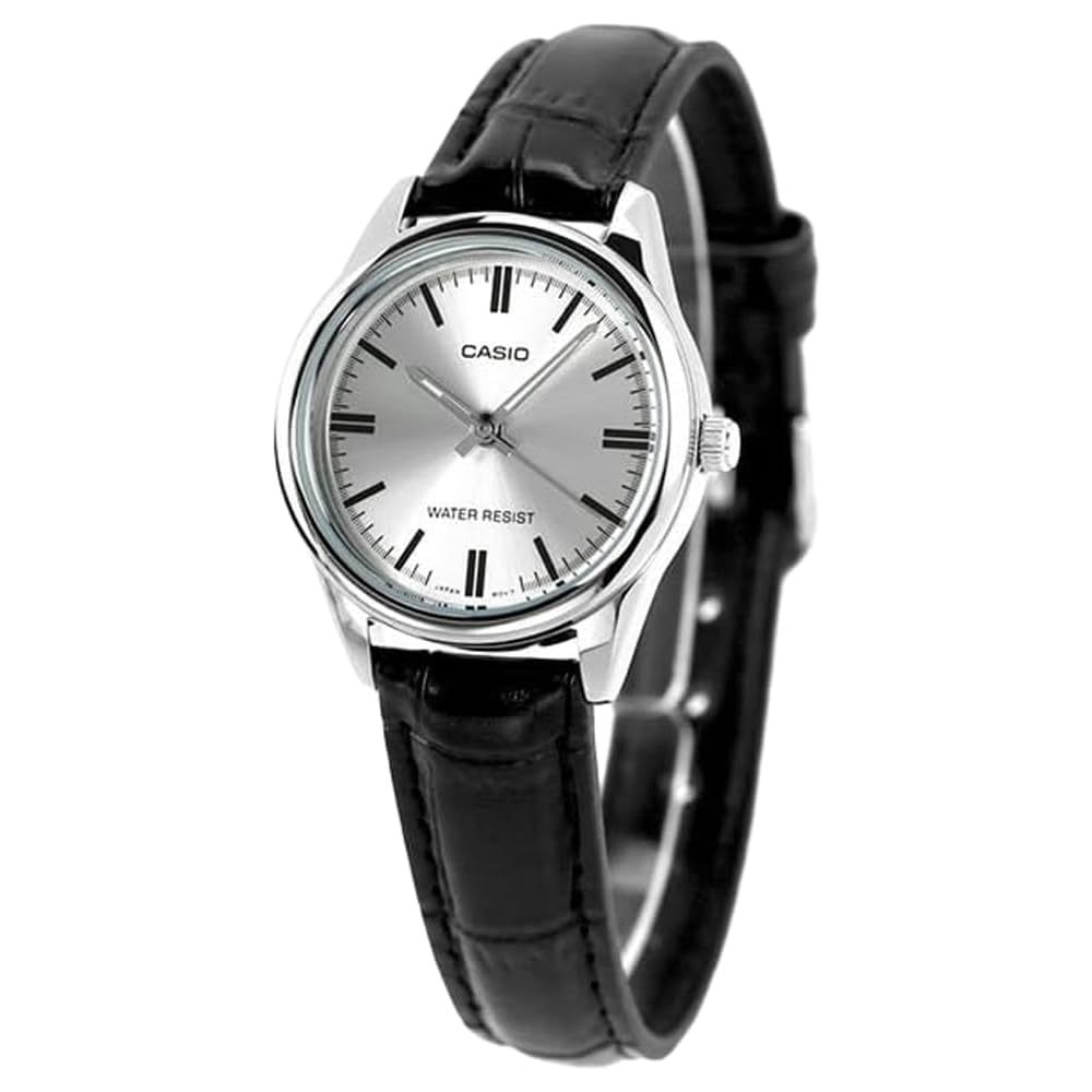 Casio Standard Chupacasi Quartz Women s Watch LTP-V005L-7A Leather Band Silver