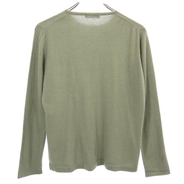 ISSEY MIYAKE Cashmere 100% Long sleeve knit L Moss green sweater Women Used