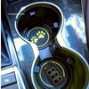 2Pcs Non-slip Car Water Cup Pad Cat Paw Footprint Rubber Mat for Bottle Holder Coaster Auto Interior Anti-skid Cup Holders