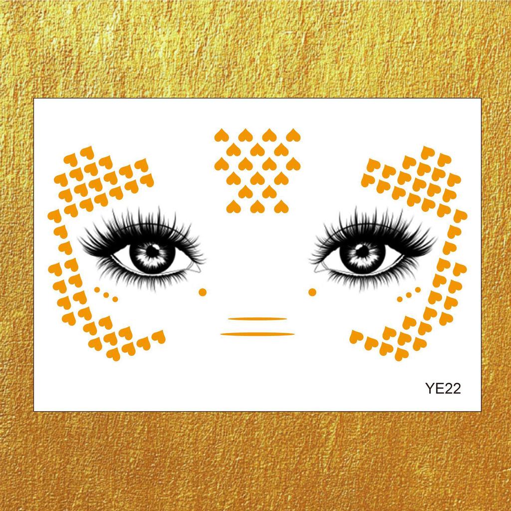New Style Waterproof & Sweatproof Face Tattoo Stickers for Makeup