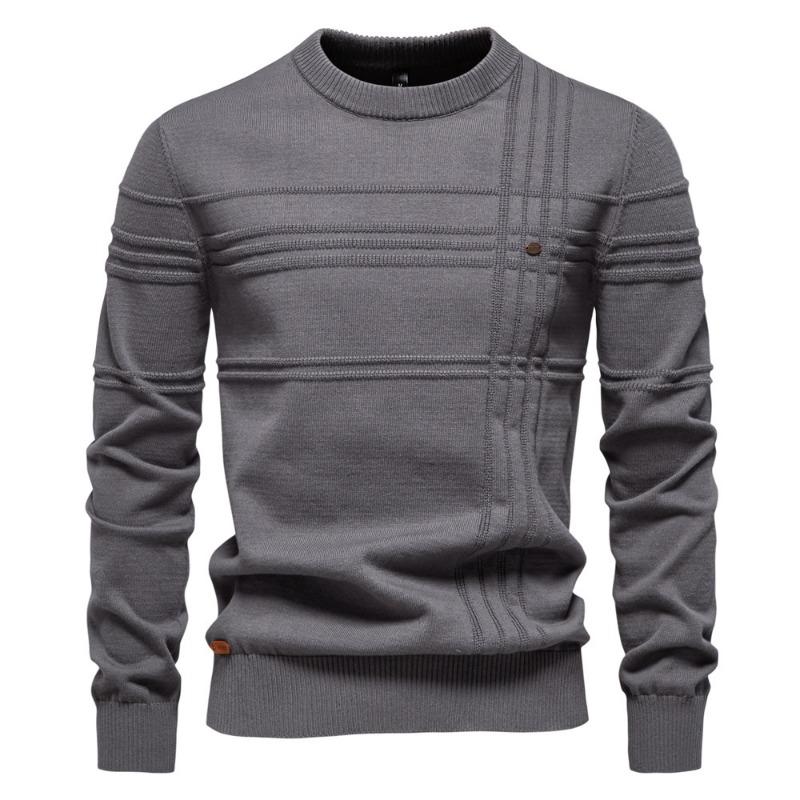 Men’s Euro Fit Solid Crew Neck Pullover Sweater