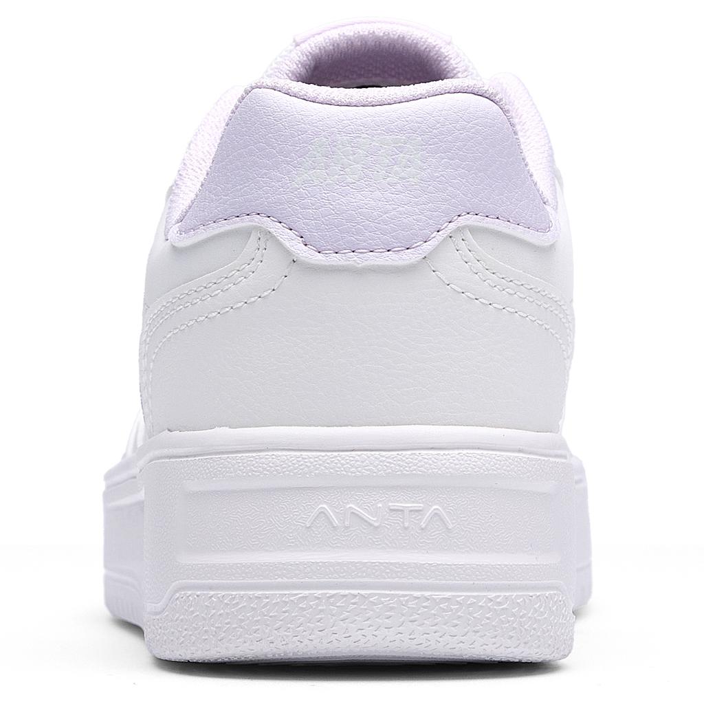 Anta Lightweight Fresh Simple Versatile Durable Comfortable Low-Top Skate Shoes Women sneaker White Purple 922628016Q-1