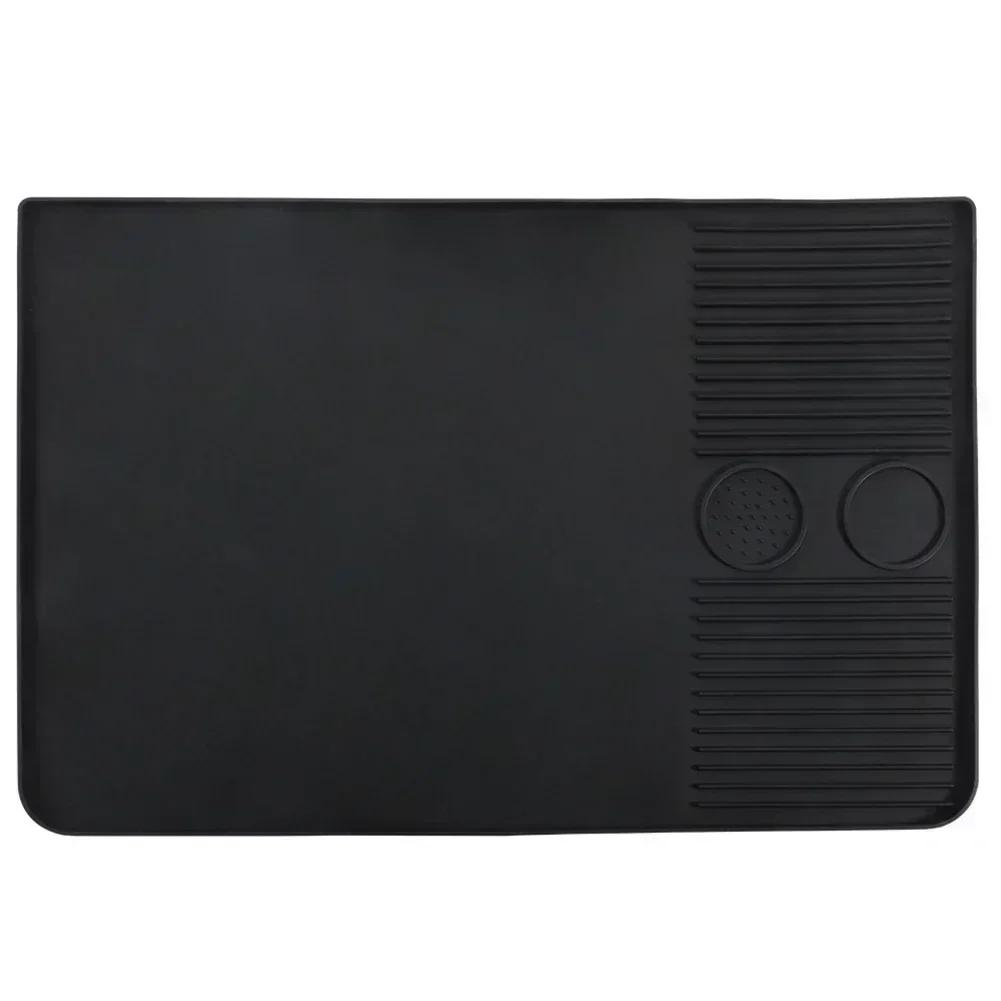 

Multi-purpose Silicone Drainer Mat Cleaning Mat Multi-Purpose Mat Coffee Machine Mat Countertop Protection Mat чорний