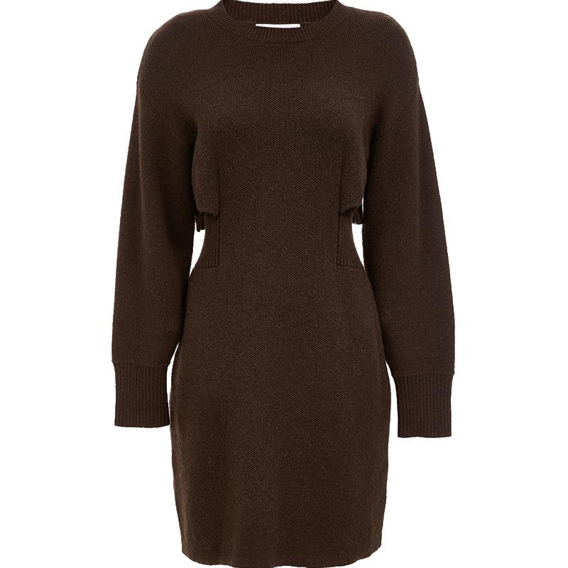 

VEROMODA Women s Faux Two-Piece Wool Blend A-Line Knit Dress M