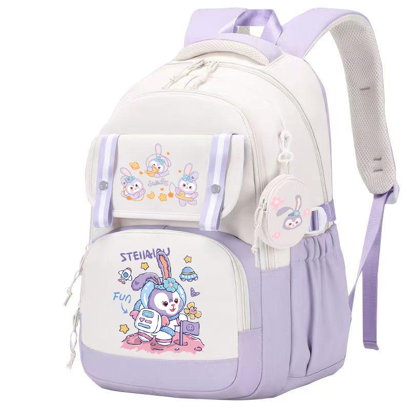 Campus Versatile Student School Bag Sweet Small Fresh Printed Backpack Macaron Color