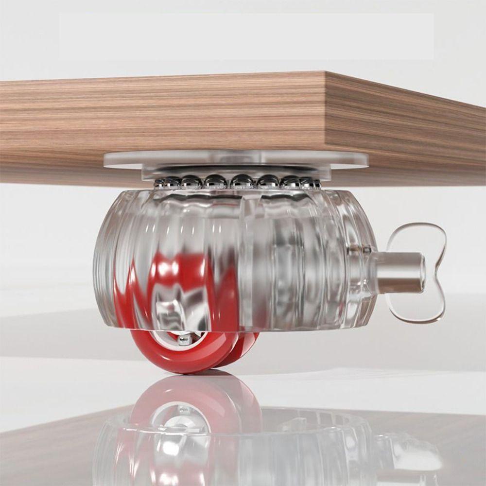 4Pcs Heavy Duty Universal Wheel Soft Rubber Furniture Caster Universal Swivel Caster Office Chair