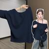One-Shoulder Long-Sleeve Women's T-Shirt - Pure Desire, Spring/Summer/Fall 2026, Loose Fit Base Layer