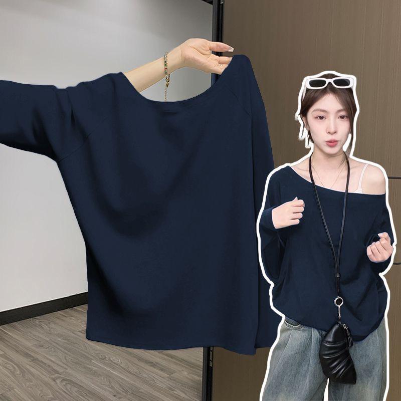 One-Shoulder Long-Sleeve Women's T-Shirt - Pure Desire, Spring/Summer/Fall 2026, Loose Fit Base Layer