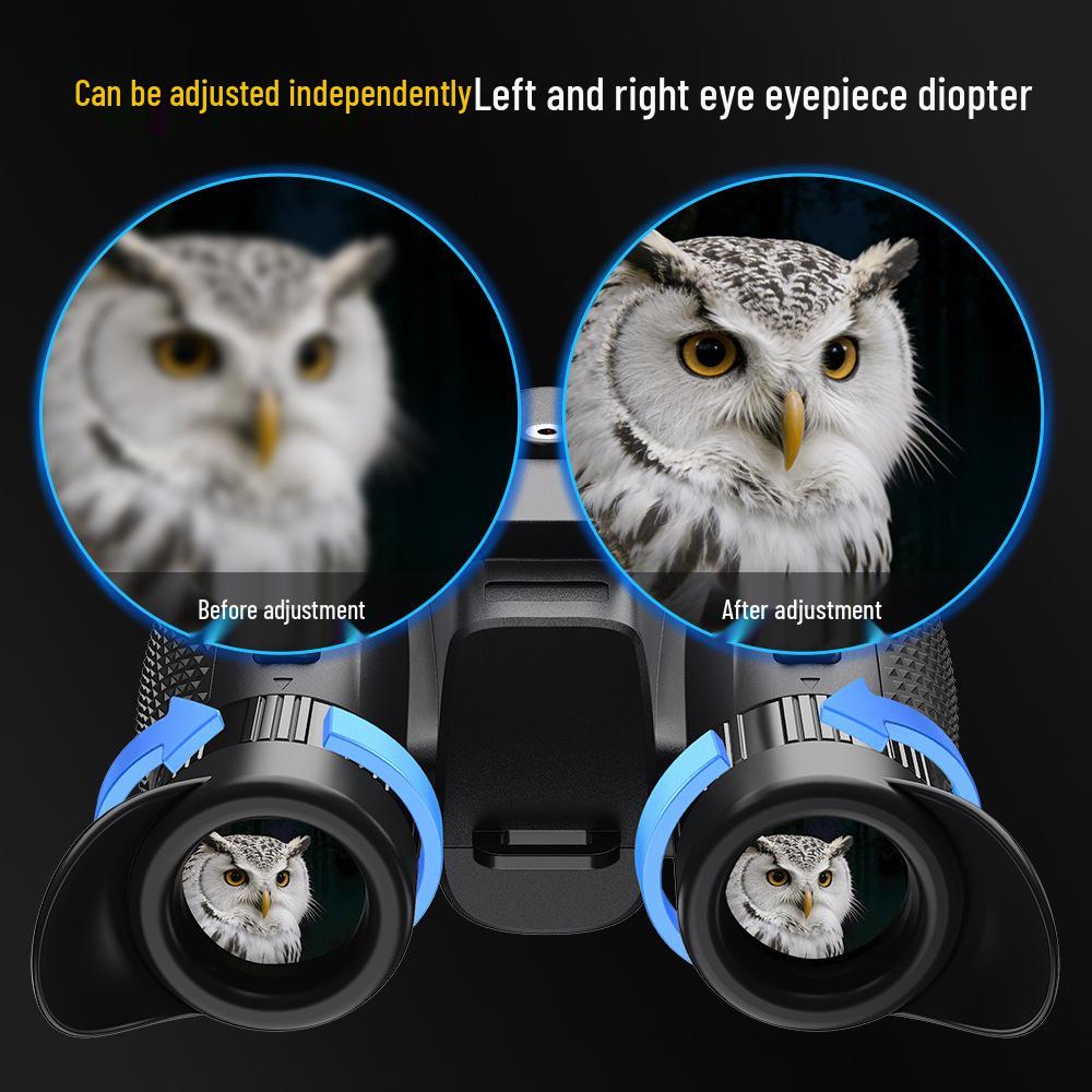 Binocolo Digitale HD con Visione Notturna 3D Montato sulla Testa e Fotocamera per Telescopio