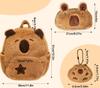 Capybara Plush Backpack Cute Light Brown Soft Filled Animal with Eye Multi-Functional Storage, Ideal for Sofa Cushion Home Decor