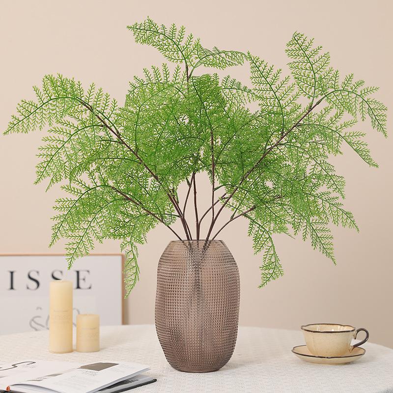 Simulated Long-branch Soft Rubber Fern Leaves, Mori Home Furnishing Hotel Wedding Decoration Fake Flower Green Plant Ornament