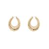 Gold Hip Hop Bamboo Hoop Earrings – Extra Large Exaggerated Circle Studs