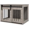 Dog Crate Furniture with Removable Cushion for Medium Dogs, 80 X 54 X 57cm - Brown