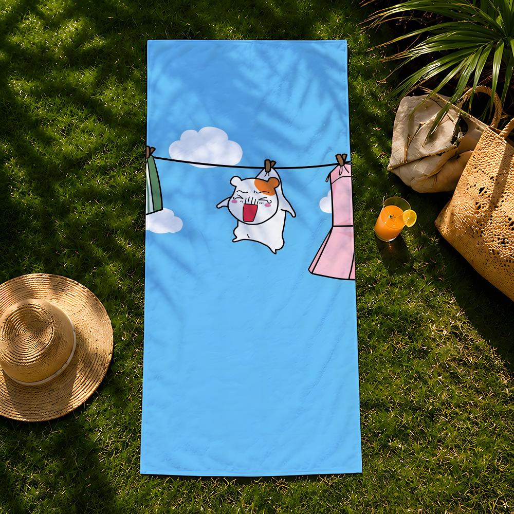 Character Cartoon E-Ebichu Towel Beach Towel, Quick Drying Absorbent Bath Towel For Swim,Gym,Camping,Outdoor Hot