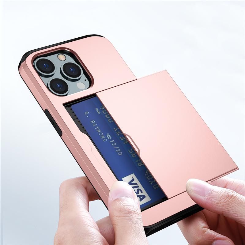 Applicable to iPhone17ProMax mobile phone case, Apple 16 card slider cover armor Samsung S25 armor Note20