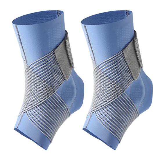 2Pcs Sports Ankle Brace for Men Women, Adjustable Sprained Ankle Support Foot Wrap, Ankle Compression Sleeve for Achilles Tendonitis Pain Relief