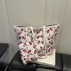 Large-capacity Premium Commuter Tote Bag with Cute Sleeping-over Patterned Leather Shoulder Bag