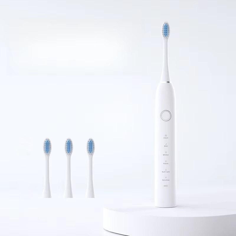 Smart Sonic Electric Toothbrush Teeth Whitening Ultrasonic Vibration Oral Cleaner Tooth Care IPX7 Waterproof Replacement Heads
