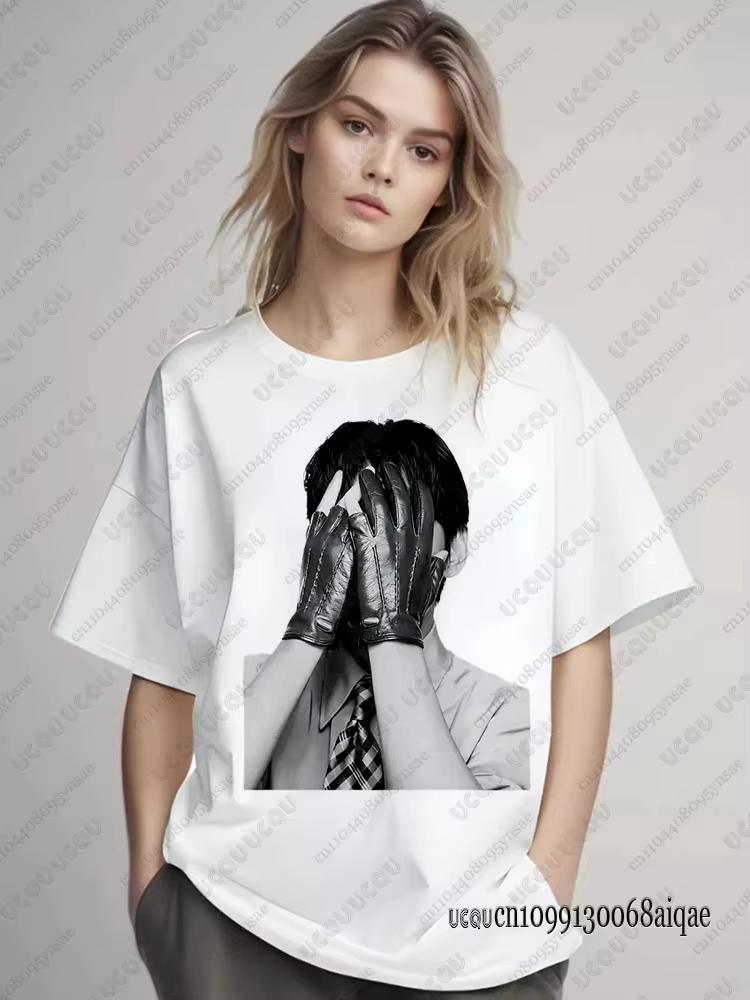 Jungkook Grafik Unisex 100% Baumwolle Shirt Kpop Boy Band 2026 Sommer Neu Hohe Qualität Herren Damen Oversize Streetwear T-Shirt 3XL white