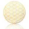 Premium Flower of Life Metal Sticker, Gold, 46mm, Original, Flower of Life, Sacred Geometry Pattern