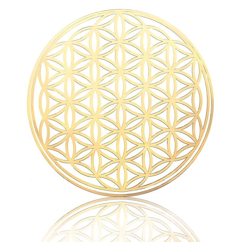 

Premium Flower of Life Metal Sticker, Gold, 46mm, Original, Flower of Life, Sacred Geometry Pattern