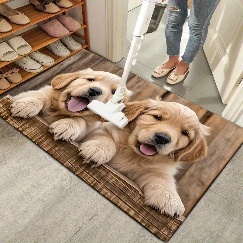 Golden Retriever Puppy, Non-slip Machine Washable Indoor and Outdoor Doormat, Home Decoration