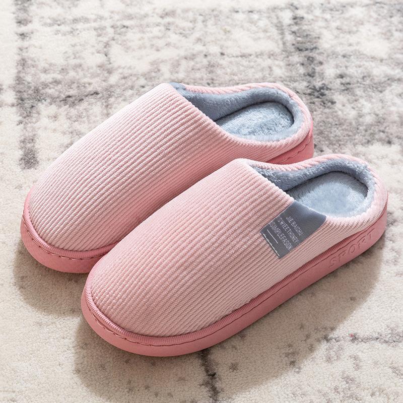 Autumn and Winter Cotton Slippers Thickened Warm Plush Slippers Office Cotton Mop
